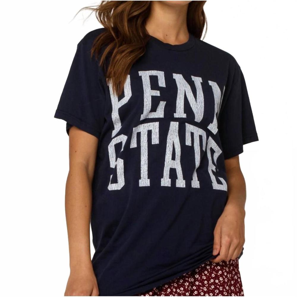 NEW THE ORIGINAL RETRO BRAND retro penn state boyfriend tee in black
